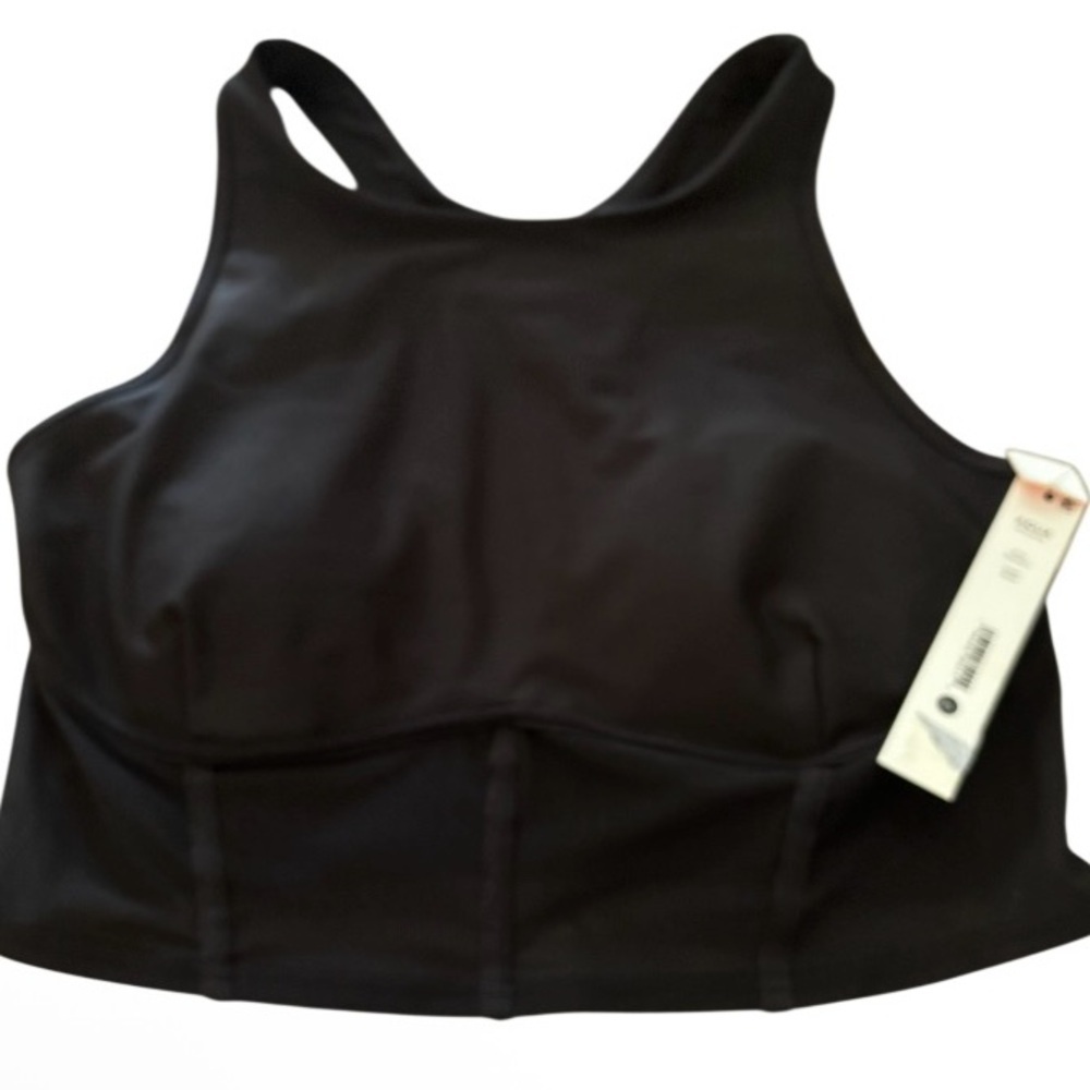 Aqua Athletic Crop Padded Corset Tank Nwt